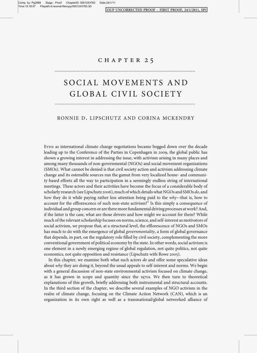 Advocating for Social Justice: The Rise of Civil Society from Local Movements to Global Impact of discrimination and