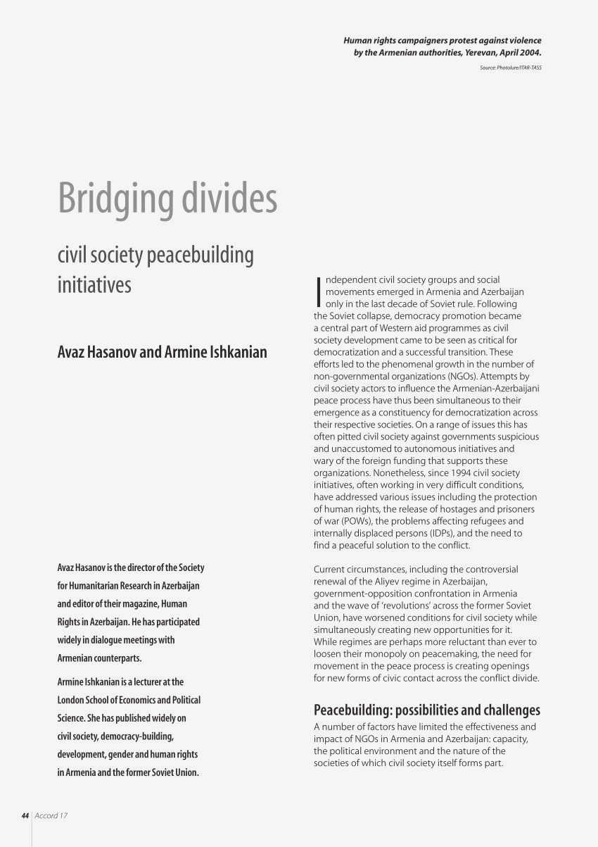 Bridging Divides: How Civil Society Strengthens and Unifies Communities utilizing technology Bridging Divides: How Civil Society Strengthens and Unifies Communities utilizing technology