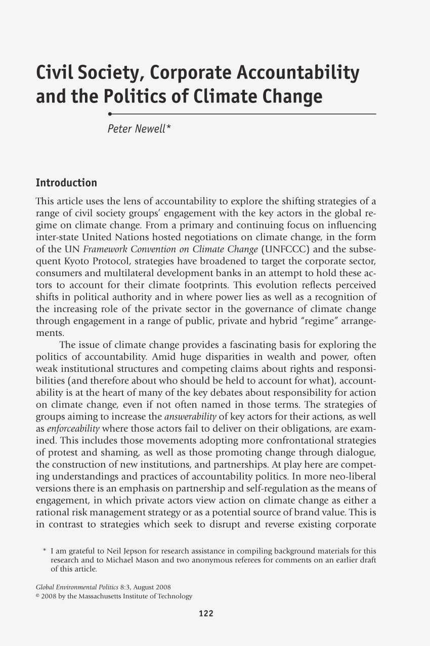 Collaboration for Change: The Vital Role of Civil Society in Shaping Climate Policies Collaboration between civil Collaboration for Change: The Vital Role of Civil Society in Shaping Climate Policies Collaboration between civil